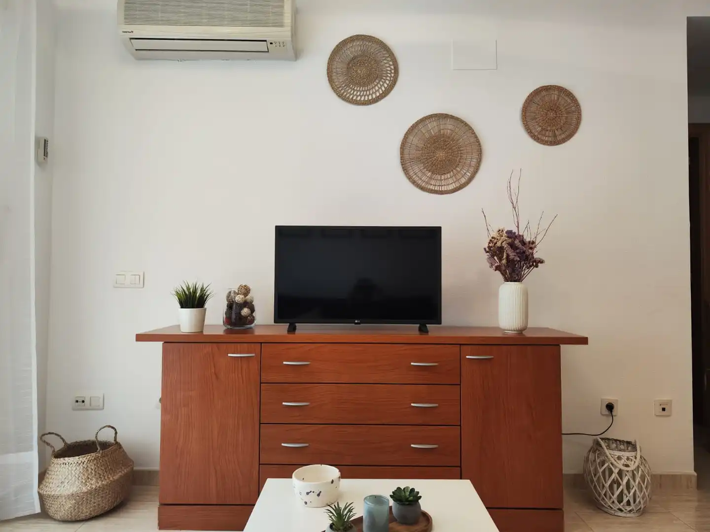 Sala de estar de Apartamento de alquiler en Oropesa del Mar / Orpesa con Aire acondicionado, Terraza y Amueblado