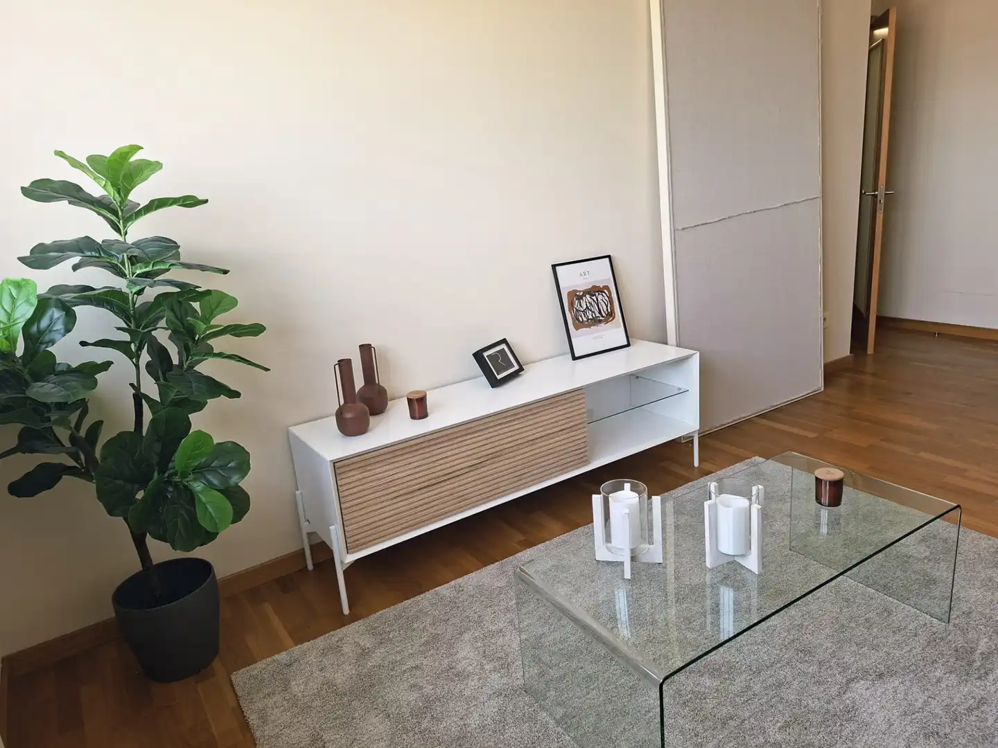Living room of Flat for sale in A Coruña Capital   with Heating, Parquet flooring and Oven