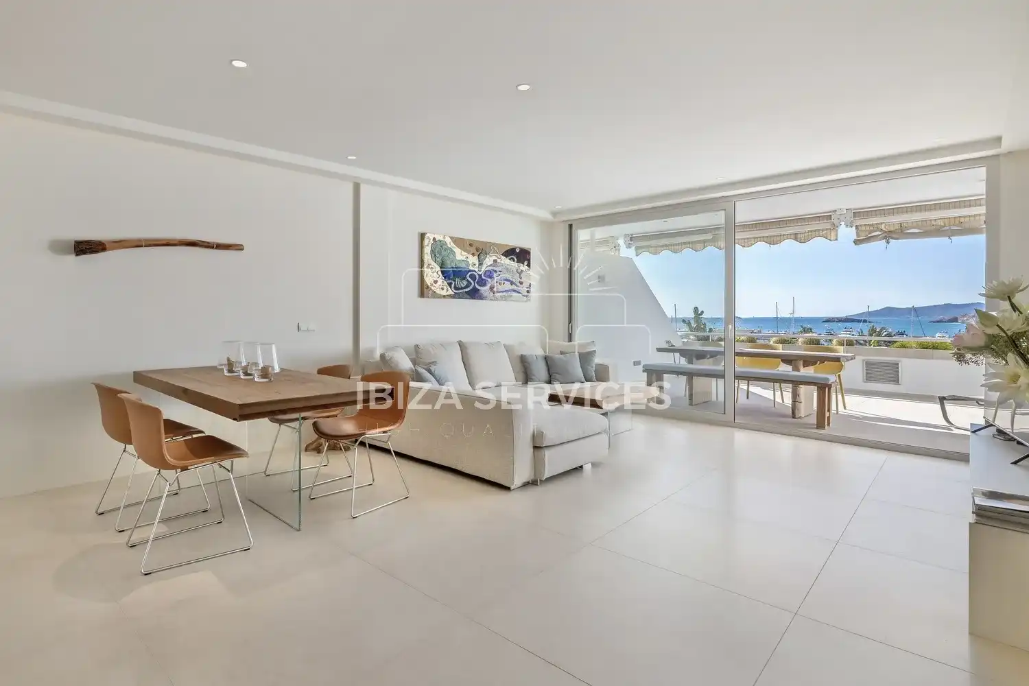 Living room of Flat for rent in Eivissa  with Air Conditioner and Swimming Pool