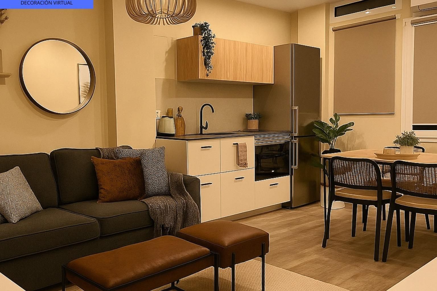 Living room of Planta baja for sale in  Madrid Capital  with Air Conditioner, Heating and Alarm