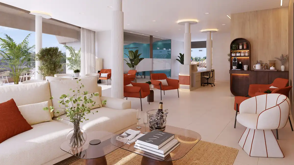 Living room of Flat for sale in Mijas  with Terrace and Storage room