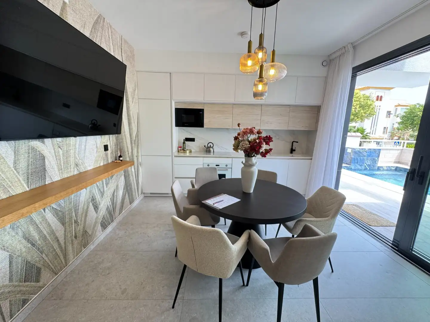 Dining room of Flat for sale in Guardamar del Segura  with Air Conditioner, Private garden and Terrace