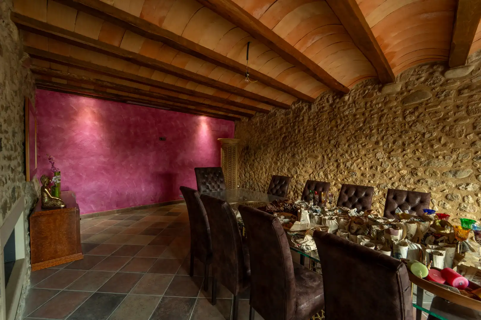 Comedor de Finca rústica en venta en Sant Joan de Mollet con Aire acondicionado, Calefacción y Jardín privado