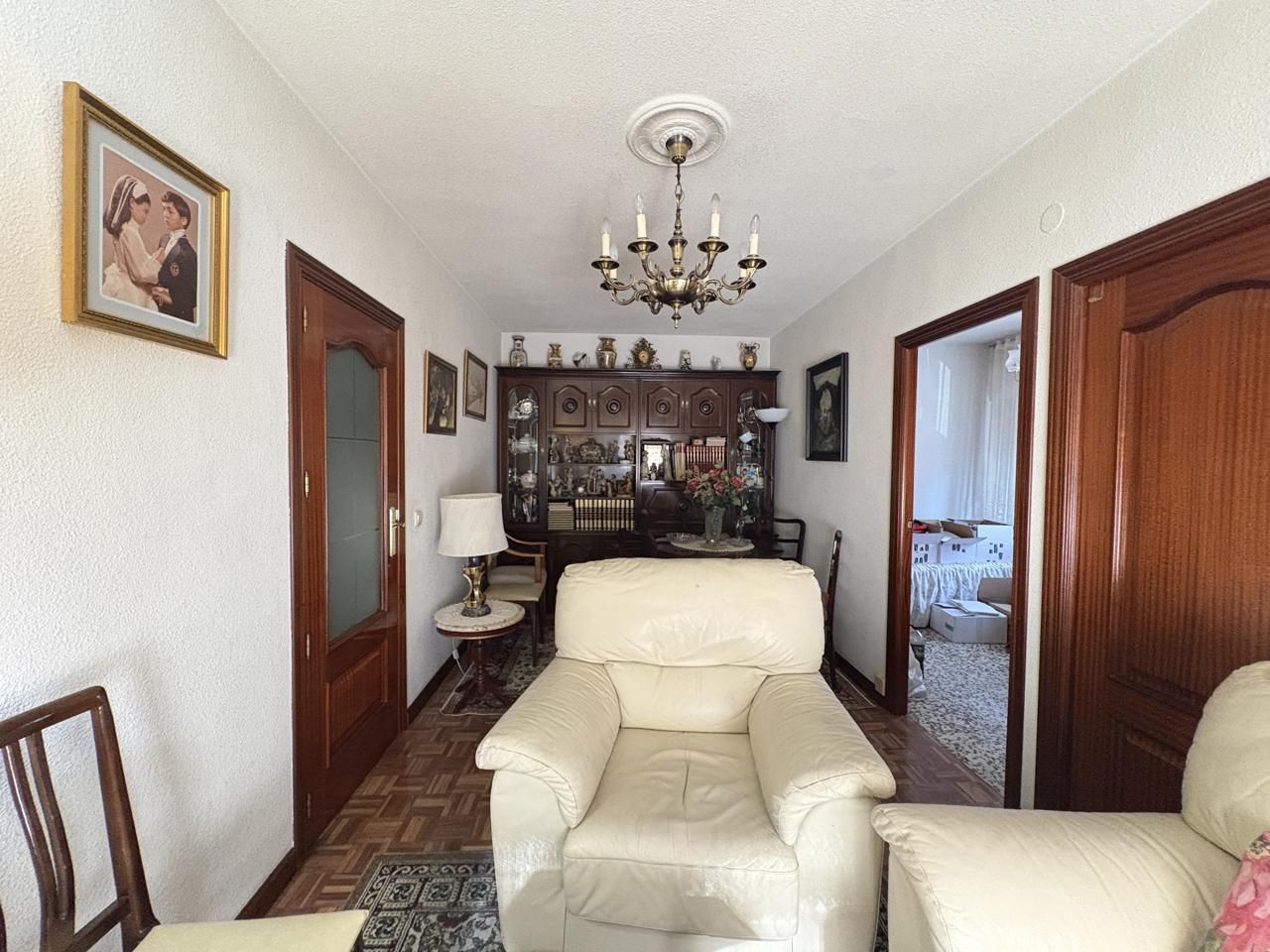 Living room of Flat to rent in  Madrid Capital  with Air Conditioner, Terrace and Furnished