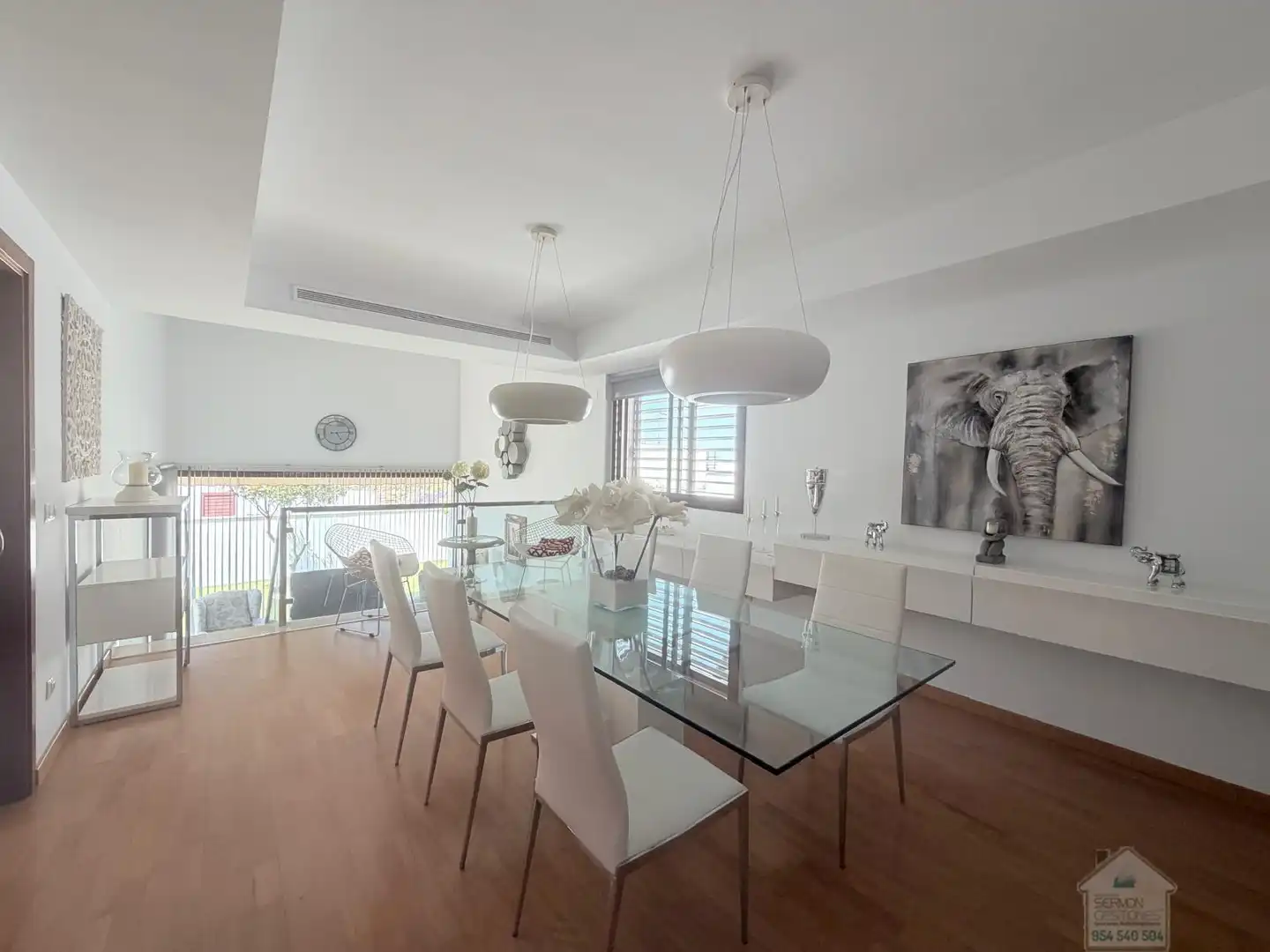 Comedor de Casa o chalet de alquiler en Montequinto con Aire acondicionado, Parquet y Terraza