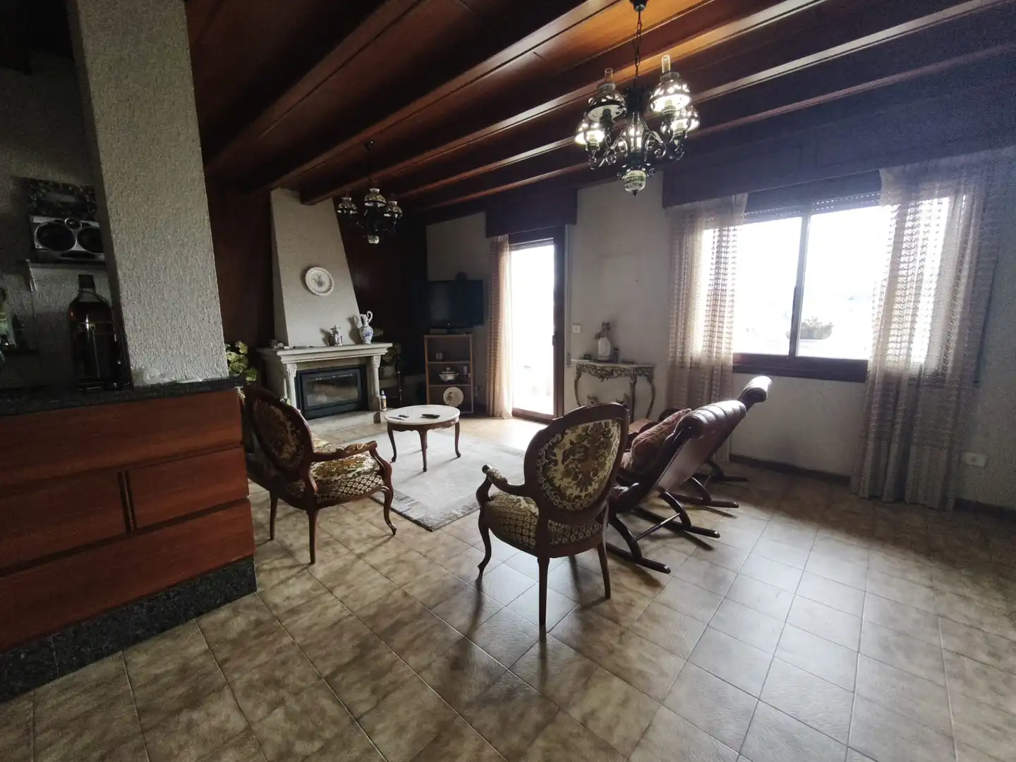 Living room of Houses for sale in Ourense Capital   with Heating, Private garden and Parquet flooring