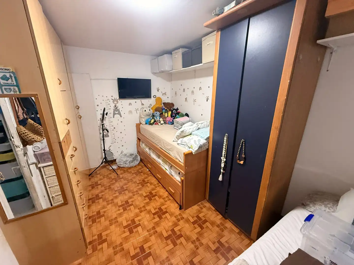 Schlafzimmer von Wohnung zum Verkauf in L'Hospitalet de Llobregat mit Klimaanlage, Parkett und Balkon