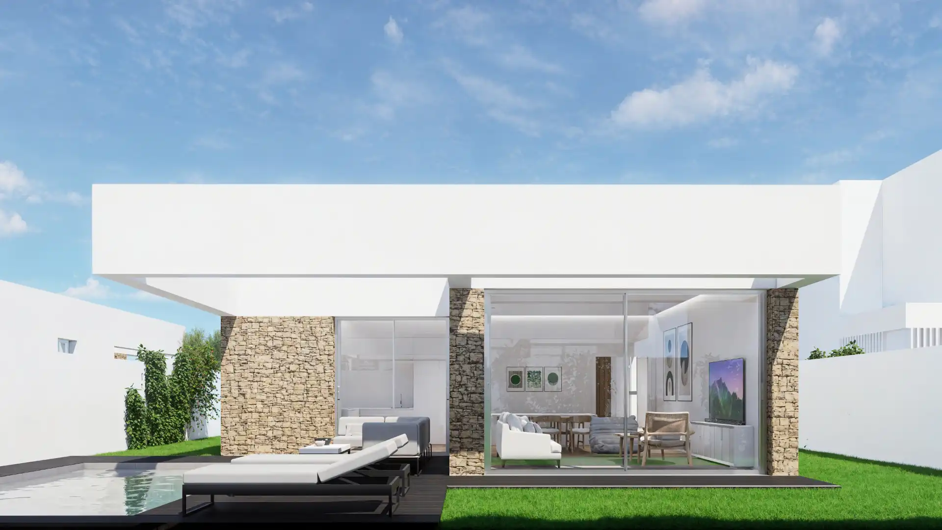 Chalet de obra nueva con jardín en venta en Camino del Rincón