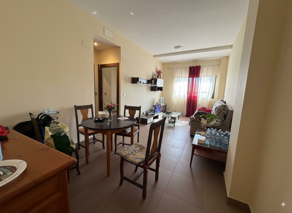 Sala de estar de Piso en venta en Helechosa de los Montes con Amueblado