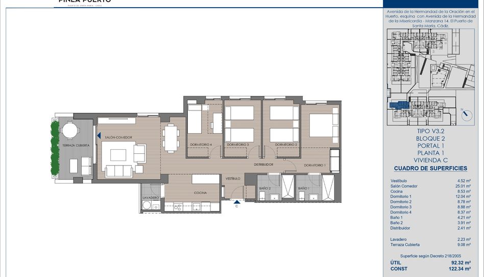 Foto 1 de Piso en venta en Avenida Hermandad Oracion en el Huerto, 22, El Juncal - Vallealto, Cádiz