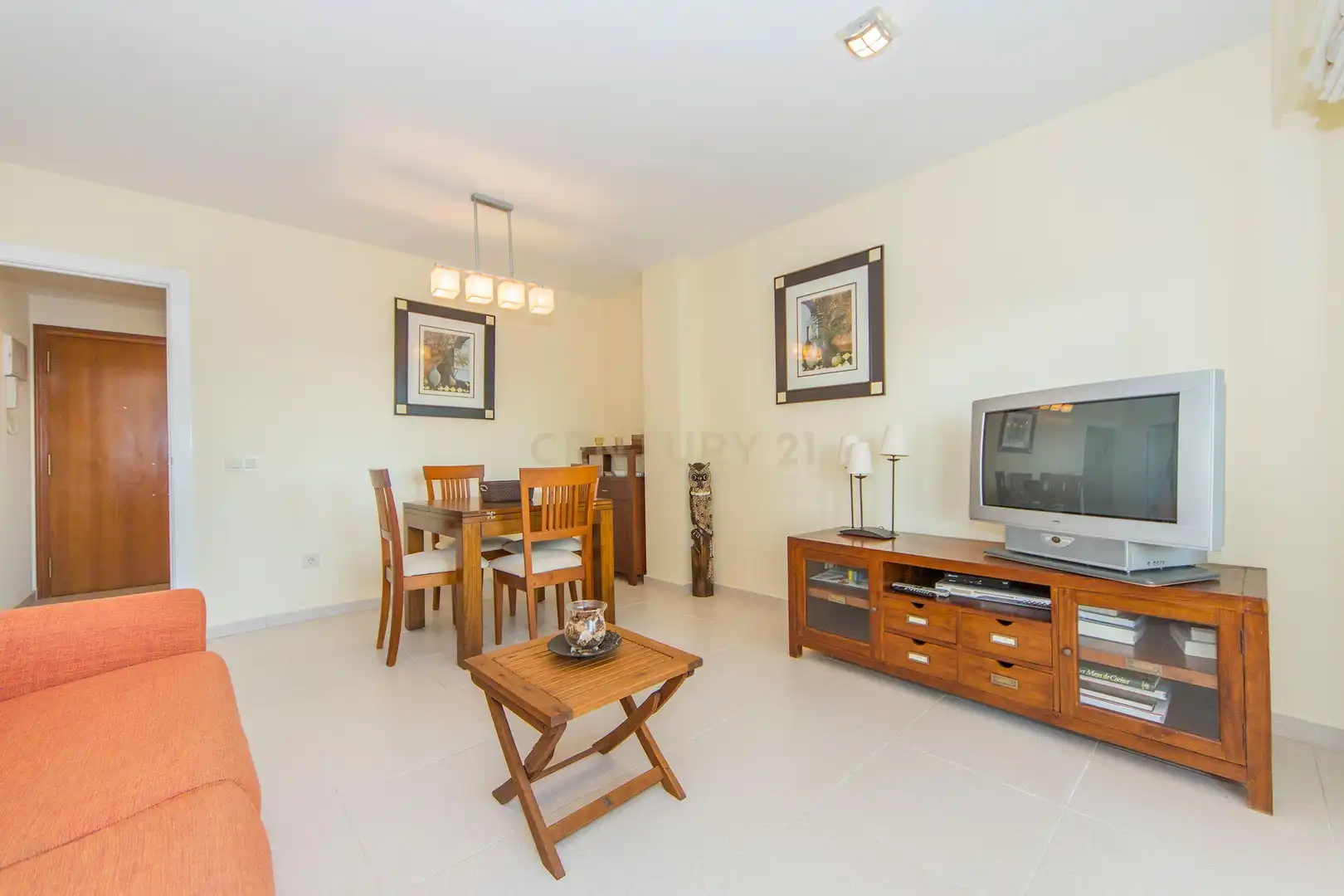 Sala d'estar de Apartament en venda en Calpe / Calp amb Aire condicionat i Piscina comunitària