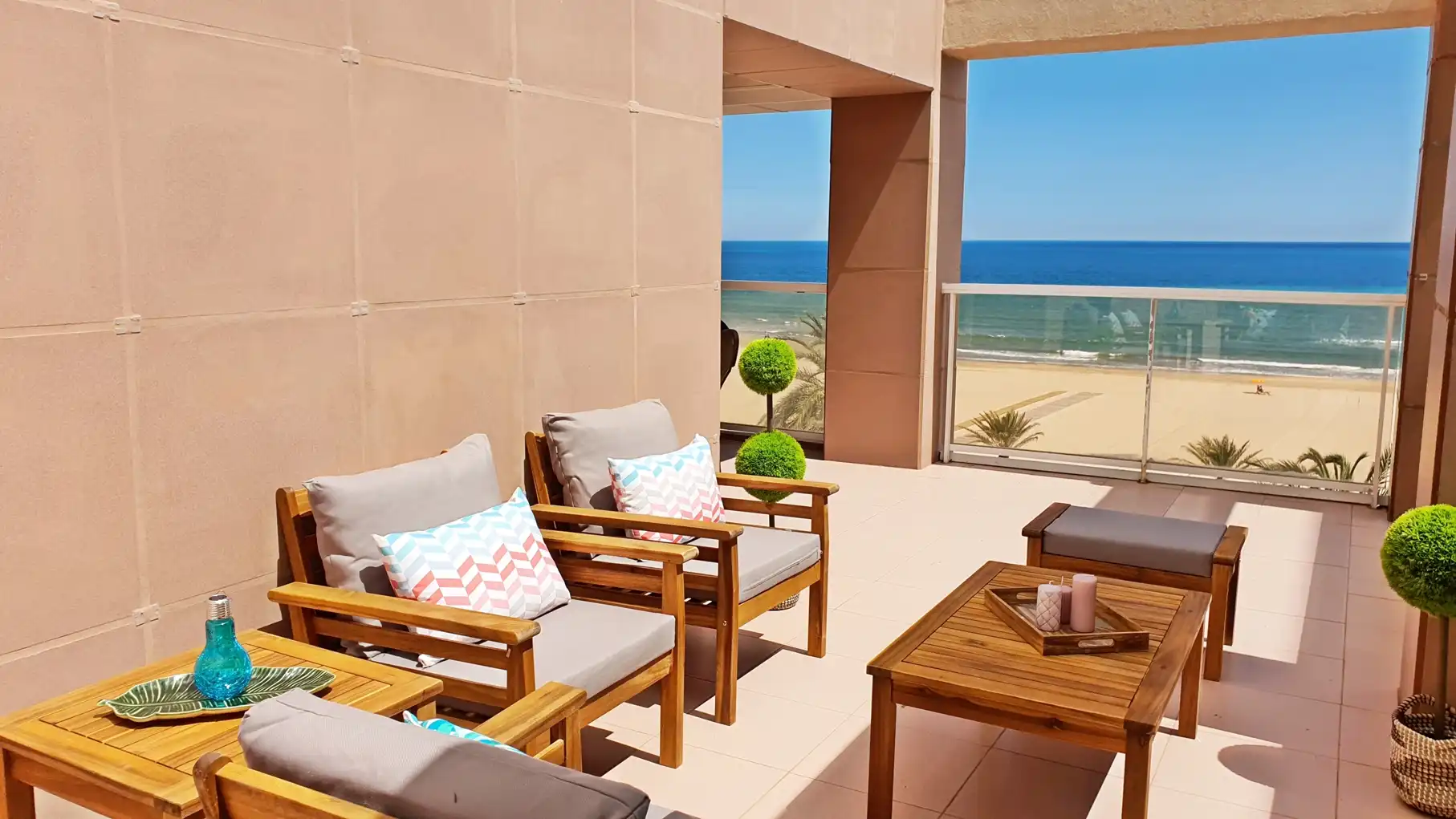 Terrasse von Wohnungen zur Miete in Gandia mit Terrasse, Möbliert und Ofen