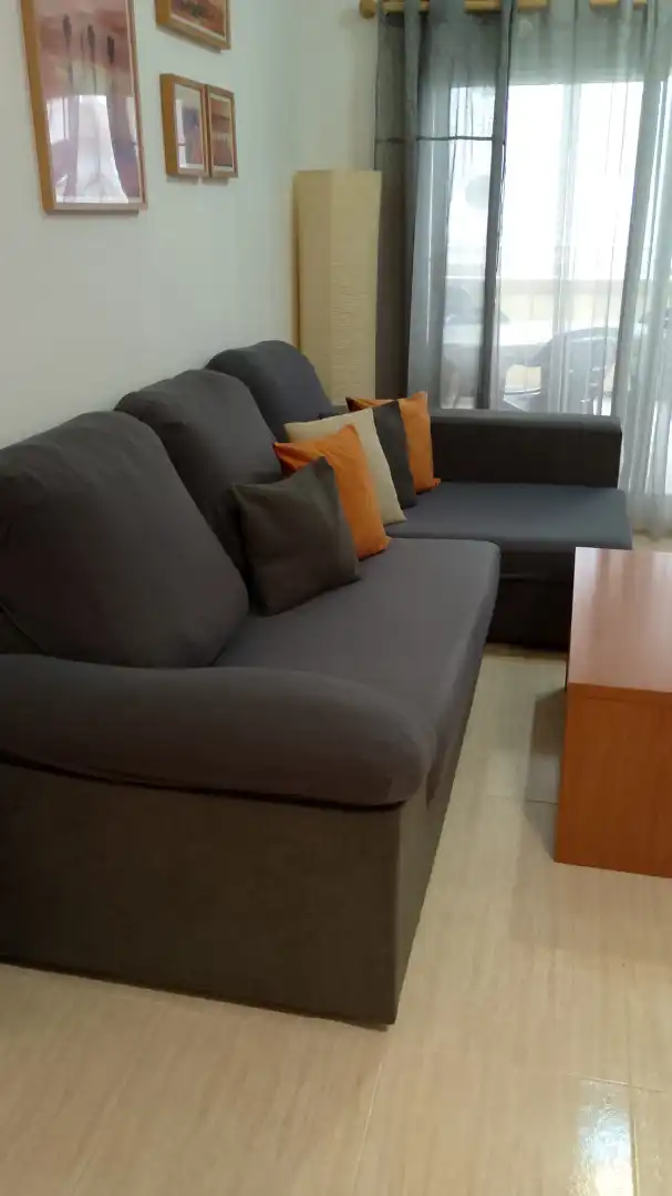 Living room of Flat for rent in Oropesa del Mar / Orpesa  with Air Conditioner, Storage room and Furnished