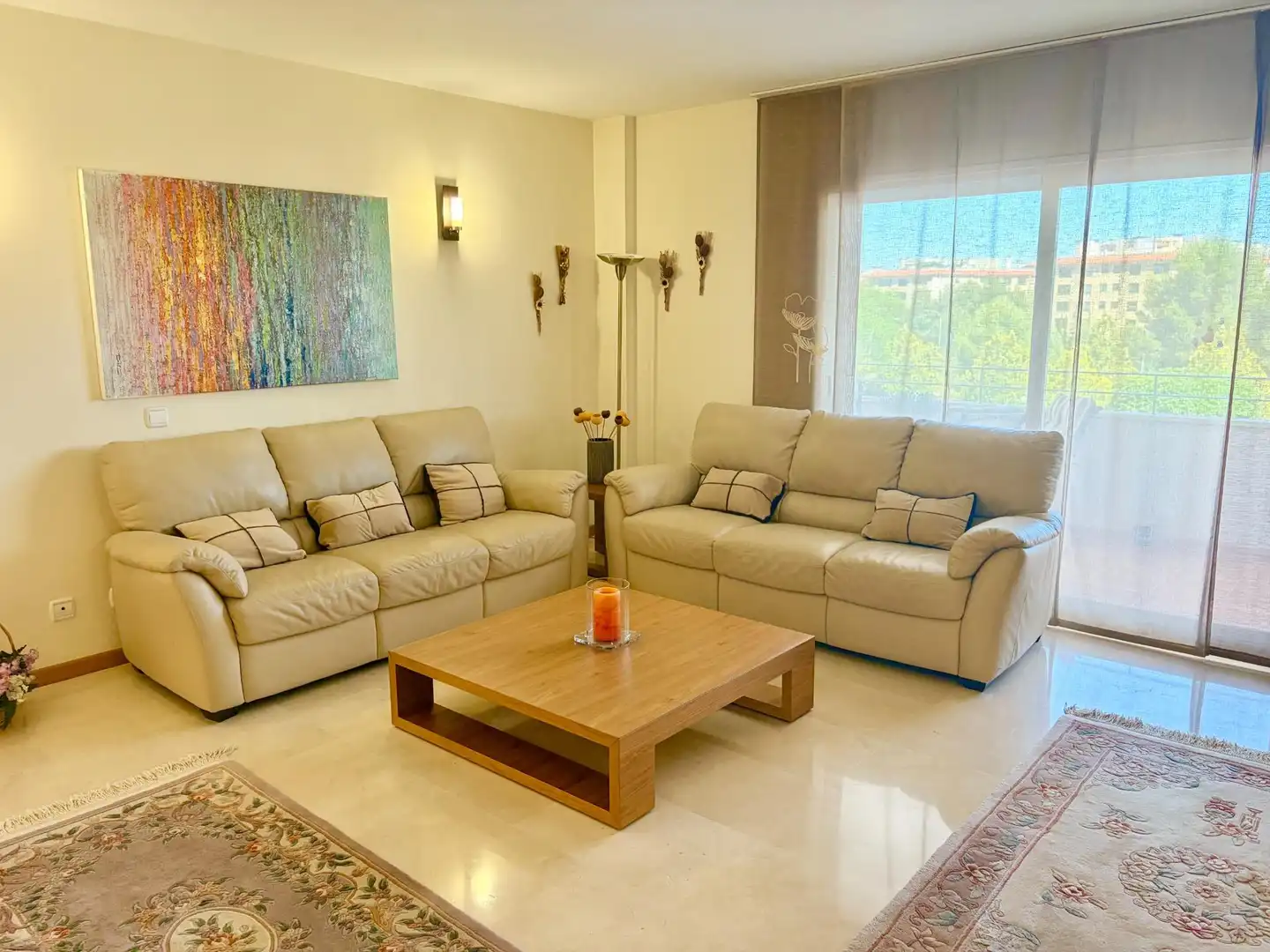 Sala d'estar de Pis de lloguer en  Palma de Mallorca amb Terrassa