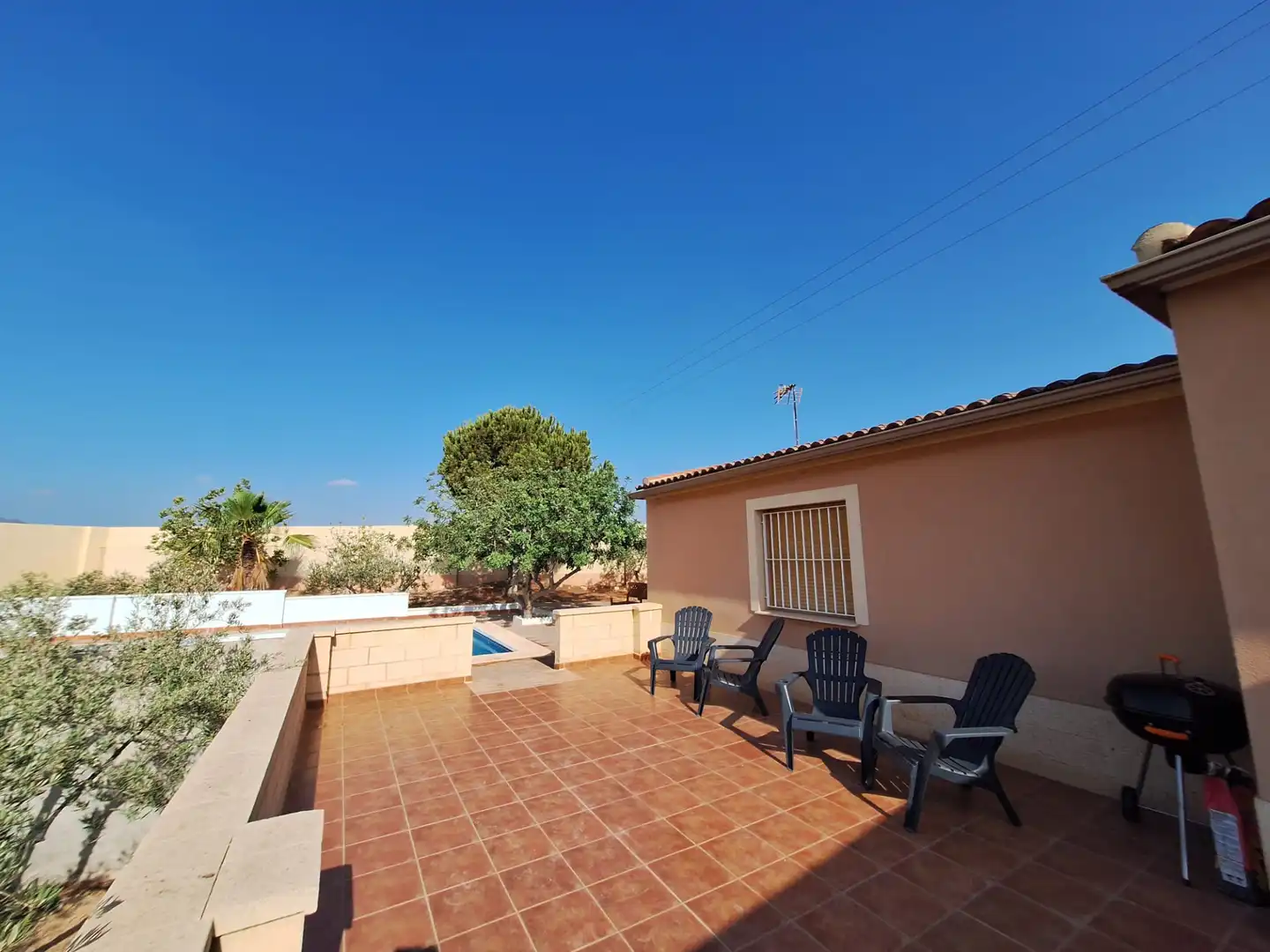 Terrassa de Finca rústica en venda en Cartagena amb Jardí privat, Piscina i Moblat