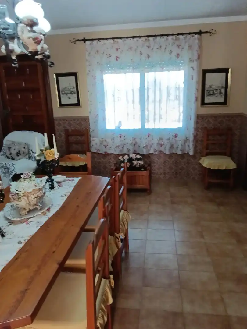 Comedor de Finca rústica en venta en Fuente Álamo de Murcia con Aire acondicionado, Jardín privado y Amueblado