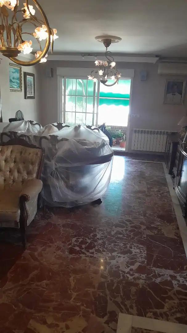 Living room of Attic for rent in Granada  with Air Conditioner, Terrace and Furnished