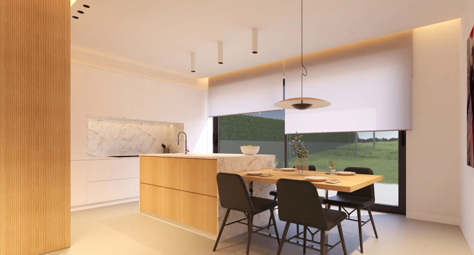 Cocina de Casa o chalet en venta en Santiago de Compostela  con Calefacción, Jardín privado y Piscina