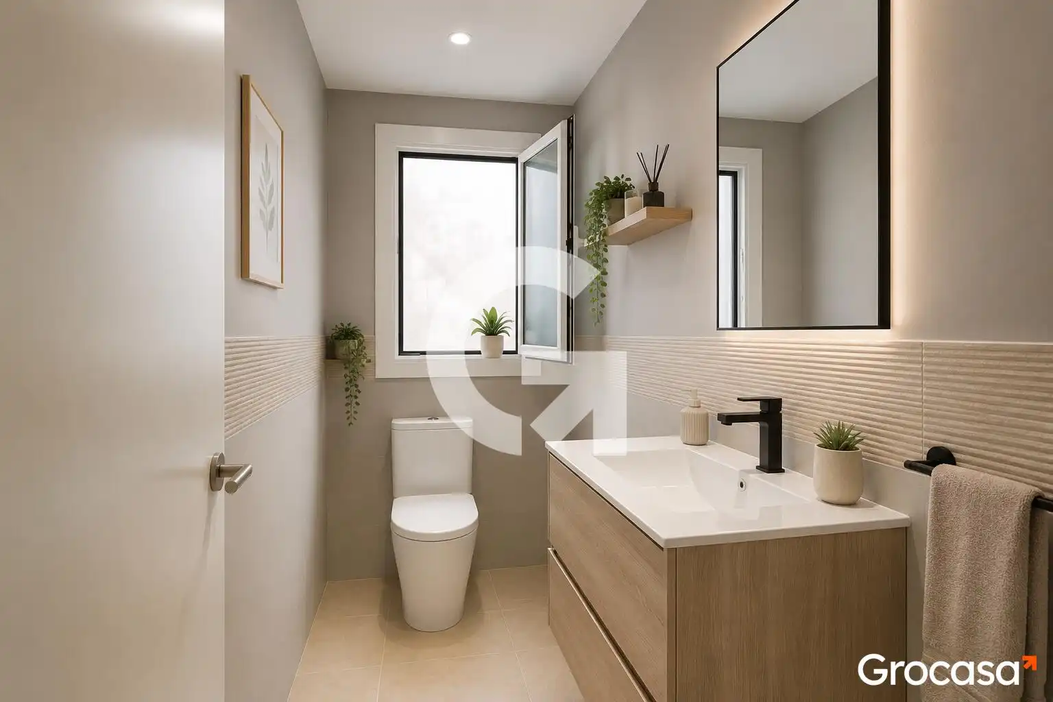 Bathroom of Flat for sale in L'Hospitalet de Llobregat  with Air Conditioner, Oven and Washing machine