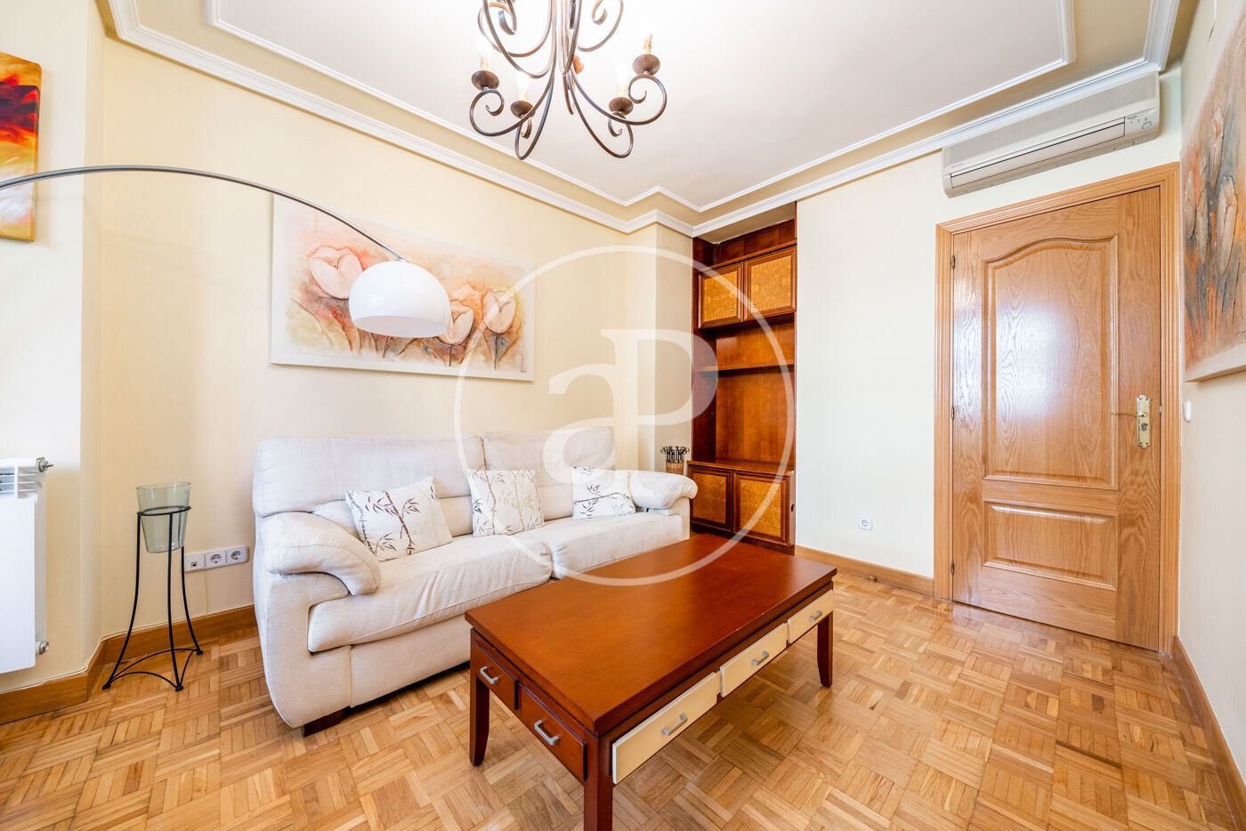 Living room of Flat to rent in  Madrid Capital  with Air Conditioner, Heating and Furnished