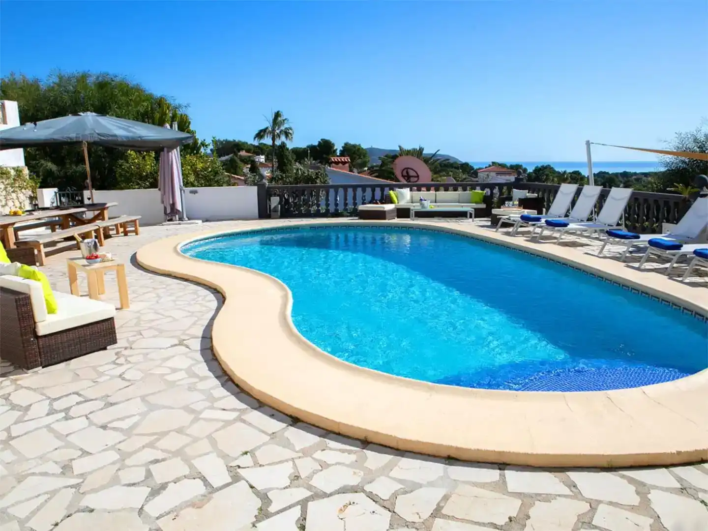 Piscina de Casa o xalet en venda en Moraira amb Aire condicionat, Piscina i Balcó