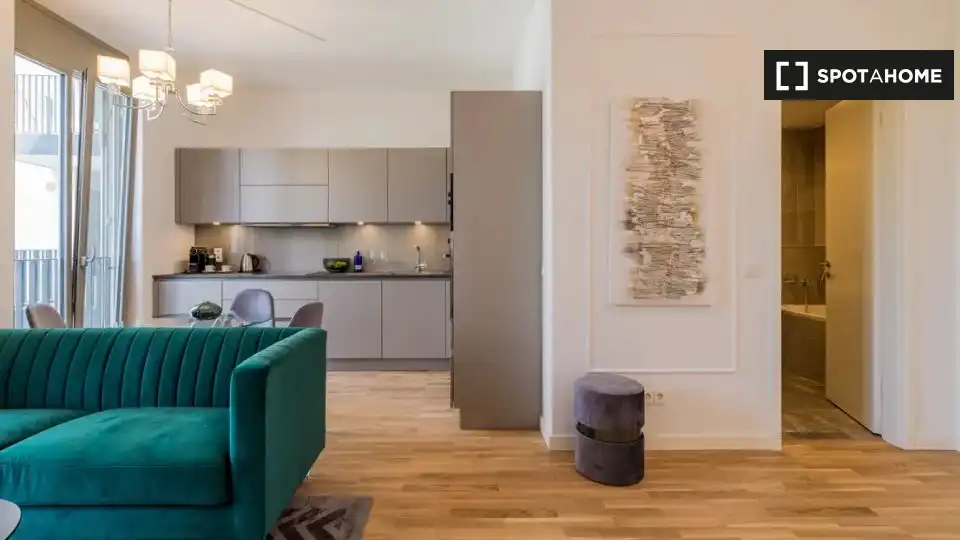 Sala d'estar de Apartament per a compartir en Nuñomoral amb Aire condicionat, Terrassa i Moblat