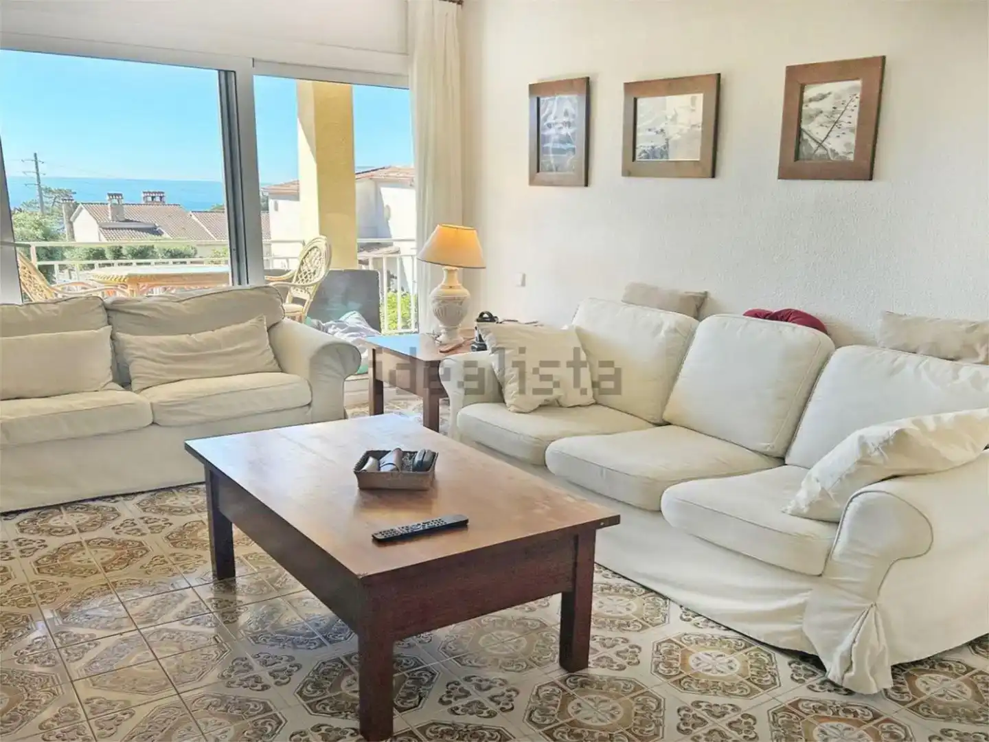 Sala d'estar de Pis en venda en Lloret de Mar amb Jardí privat i Piscina