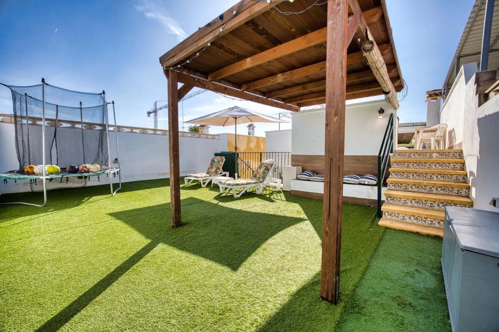 Terraza de Casa adosada en venta en Mutxamel con Aire acondicionado, Jardín privado y Terraza