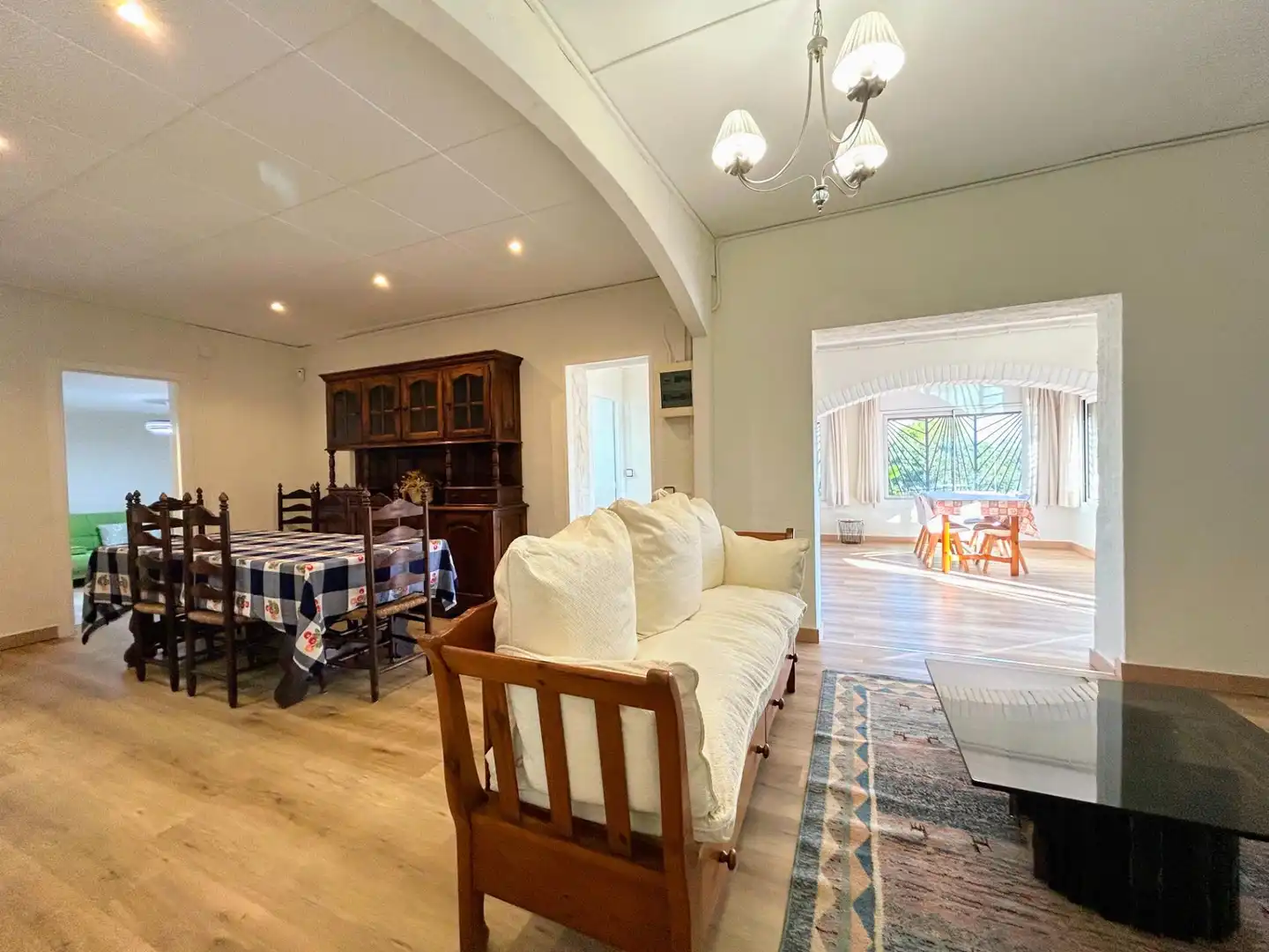 Dining room of Flat for rent in Sant Cugat del Vallès  with Private garden, Parquet flooring and Terrace