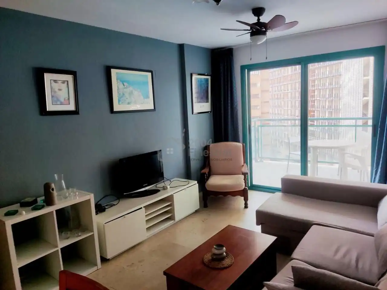 Sala d'estar de Apartament en venda en Villajoyosa / La Vila Joiosa amb Terrassa, Moblat i Piscina comunitària