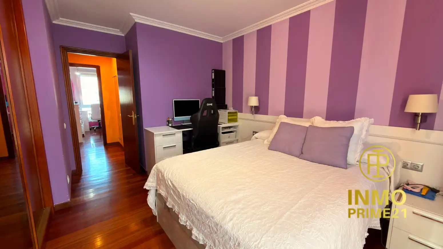 Bedroom of Flat for sale in Santander  with Heating, Parquet flooring and Swimming Pool