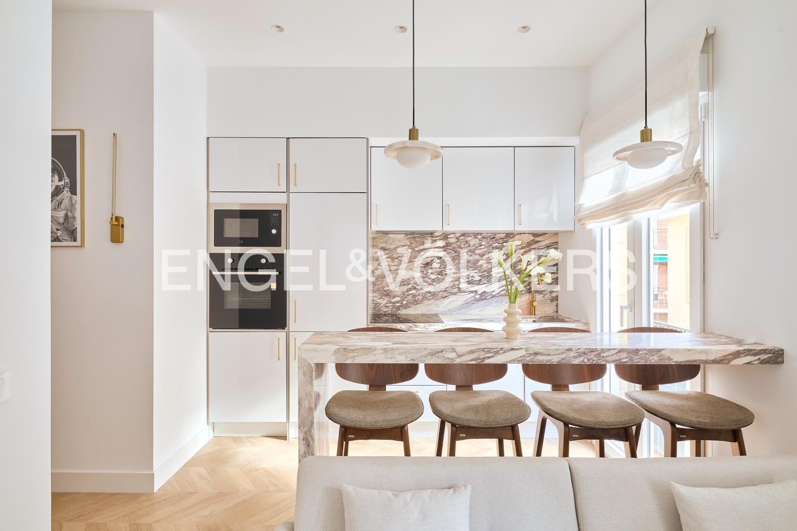 Kitchen of Apartment to rent in  Madrid Capital  with Air Conditioner, Heating and Furnished