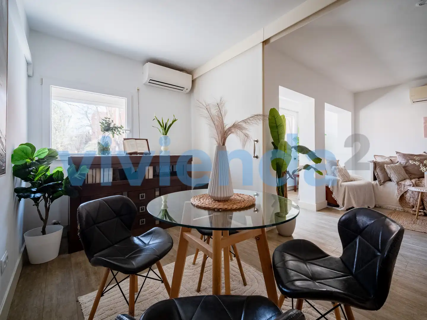 Sala de estar de Piso en venta en  Madrid Capital con Aire acondicionado, Calefacción y Amueblado