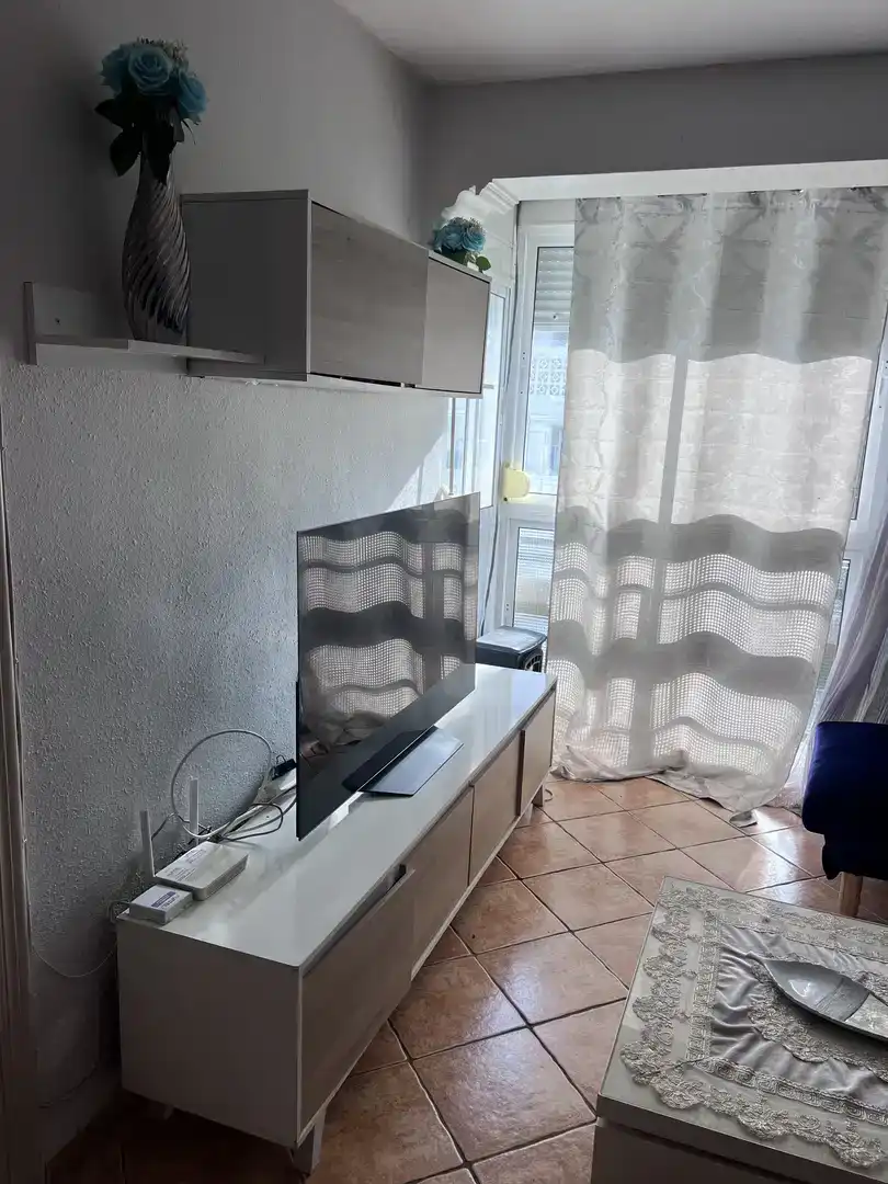 Living room of Flat for rent in Estepona  with Air Conditioner and Furnished