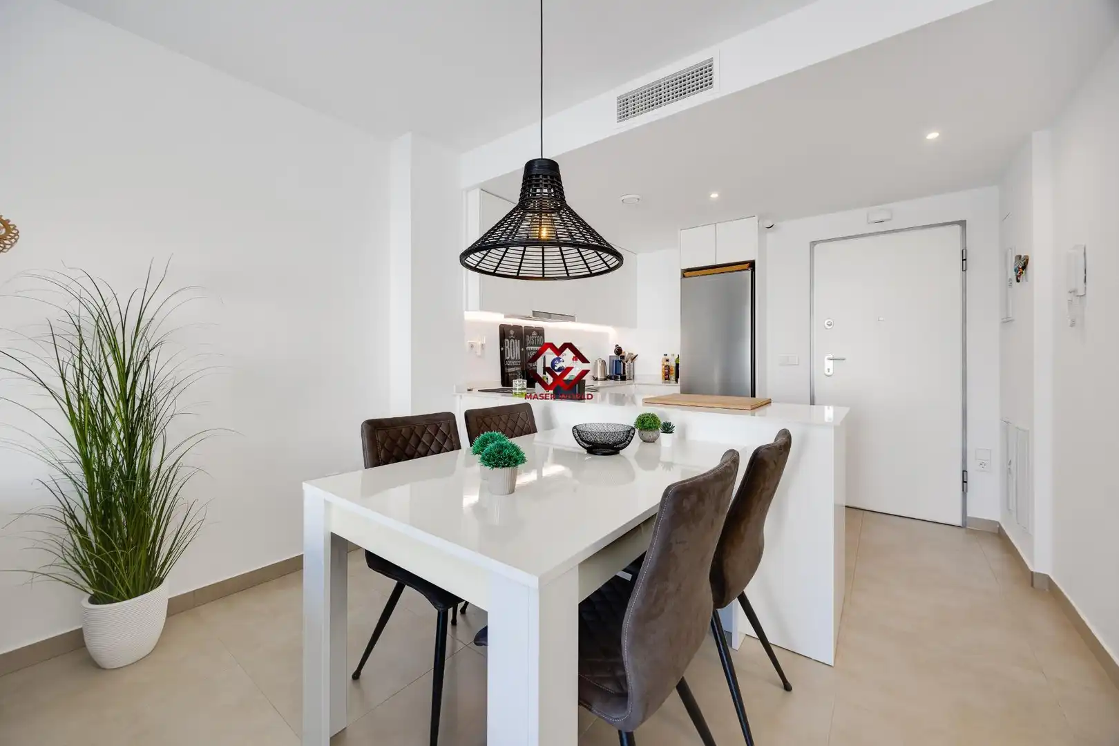 Menjador de Apartament en venda en Pilar de la Horadada amb Aire condicionat, Calefacció i Jardí privat