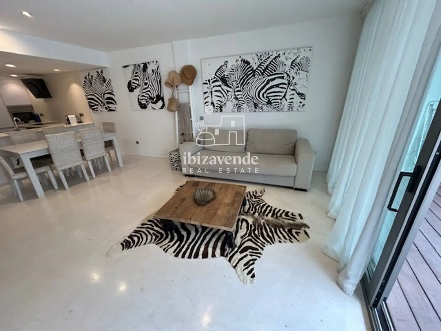 Living room of Flat for sale in Formentera  with Air Conditioner, Terrace and Furnished