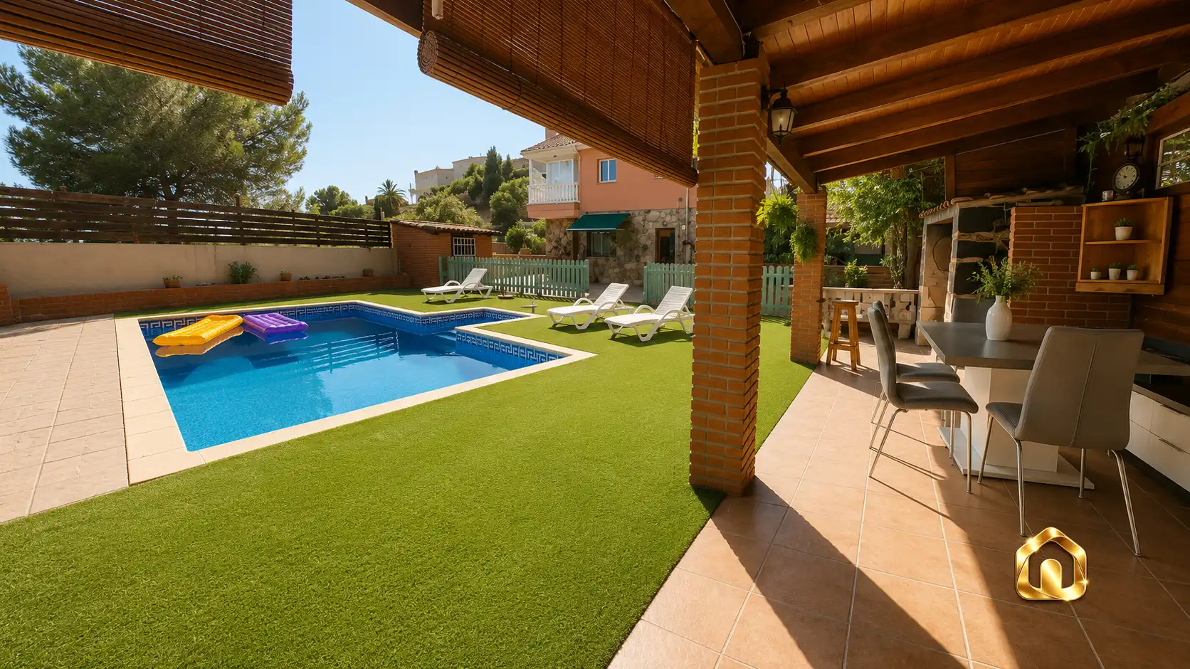Terraza de Casa o chalet en venta en Sant Fost de Campsentelles con Aire acondicionado, Jardín privado y Terraza