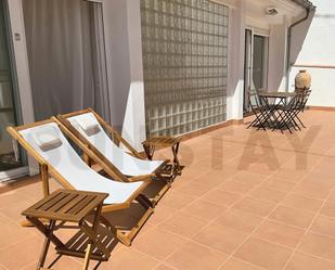 Terrace of Flat to rent in  Valencia Capital  with Air Conditioner, Heating and Furnished