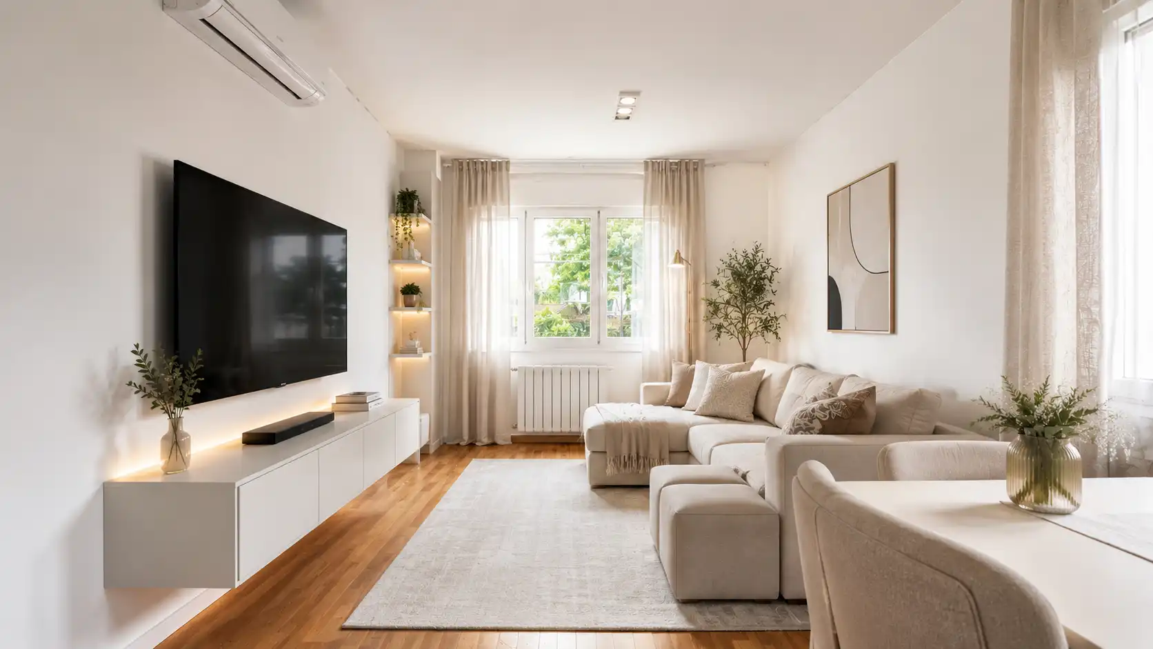 Sala de estar de Piso en venta en Barcelona con Aire acondicionado, Calefacción y Parquet