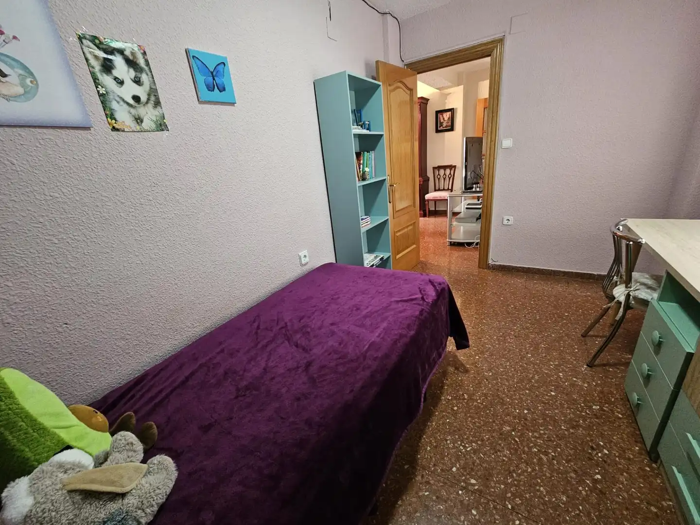 Bedroom of Flat for sale in Valencia  with Air Conditioner, Furnished and Balcony