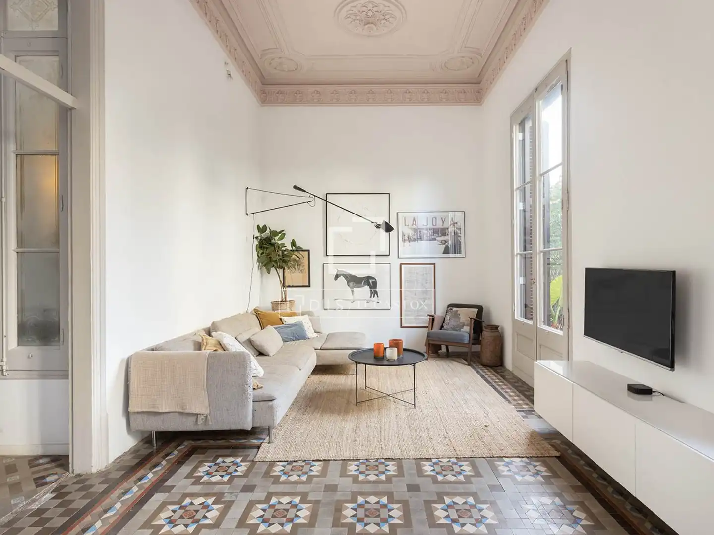 Sala de estar de Piso en venta en Barcelona con Aire acondicionado, Calefacción y Amueblado