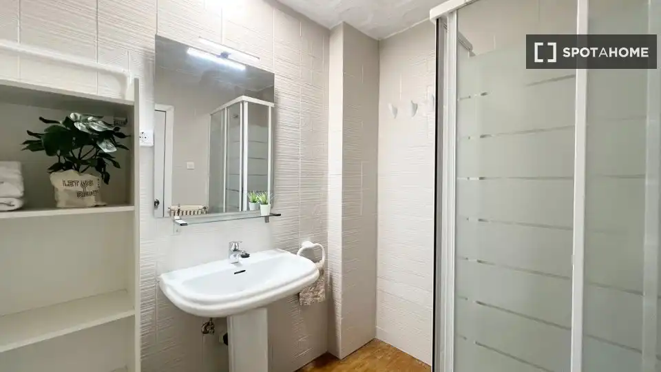 Bathroom of Flat for rent in Madrid  with Air Conditioner, Heating and Furnished
