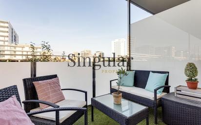 Terrace of Flat for sale in Badalona  with Air Conditioner, Heating and Private garden