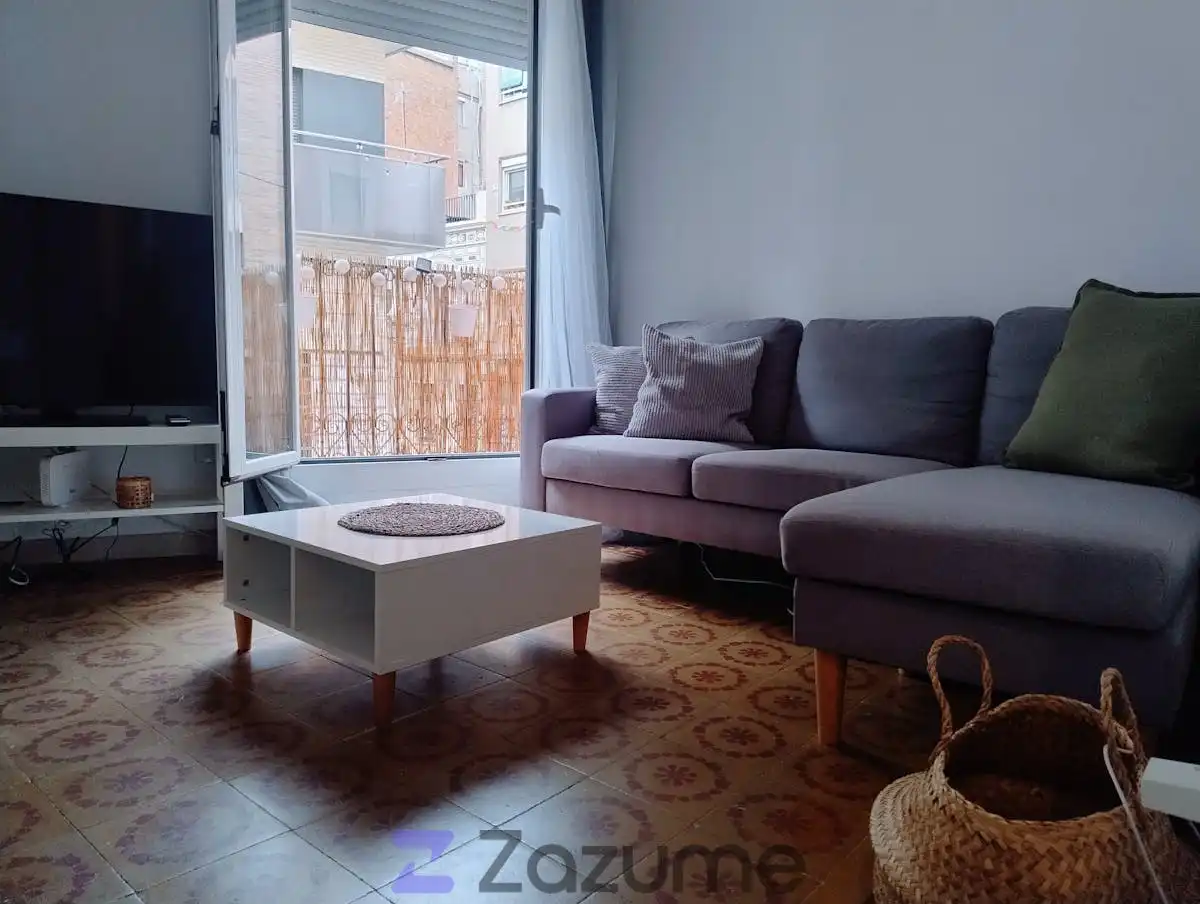 Sala de estar de Piso de alquiler en Barcelona con Calefacción, Amueblado y TV