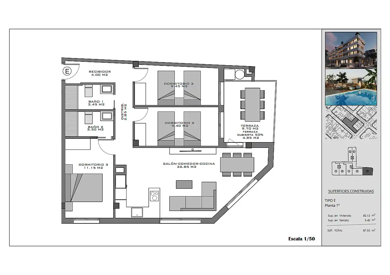 Apartament amb terrassa en venda a Santa Pola ciudad, imagen 25