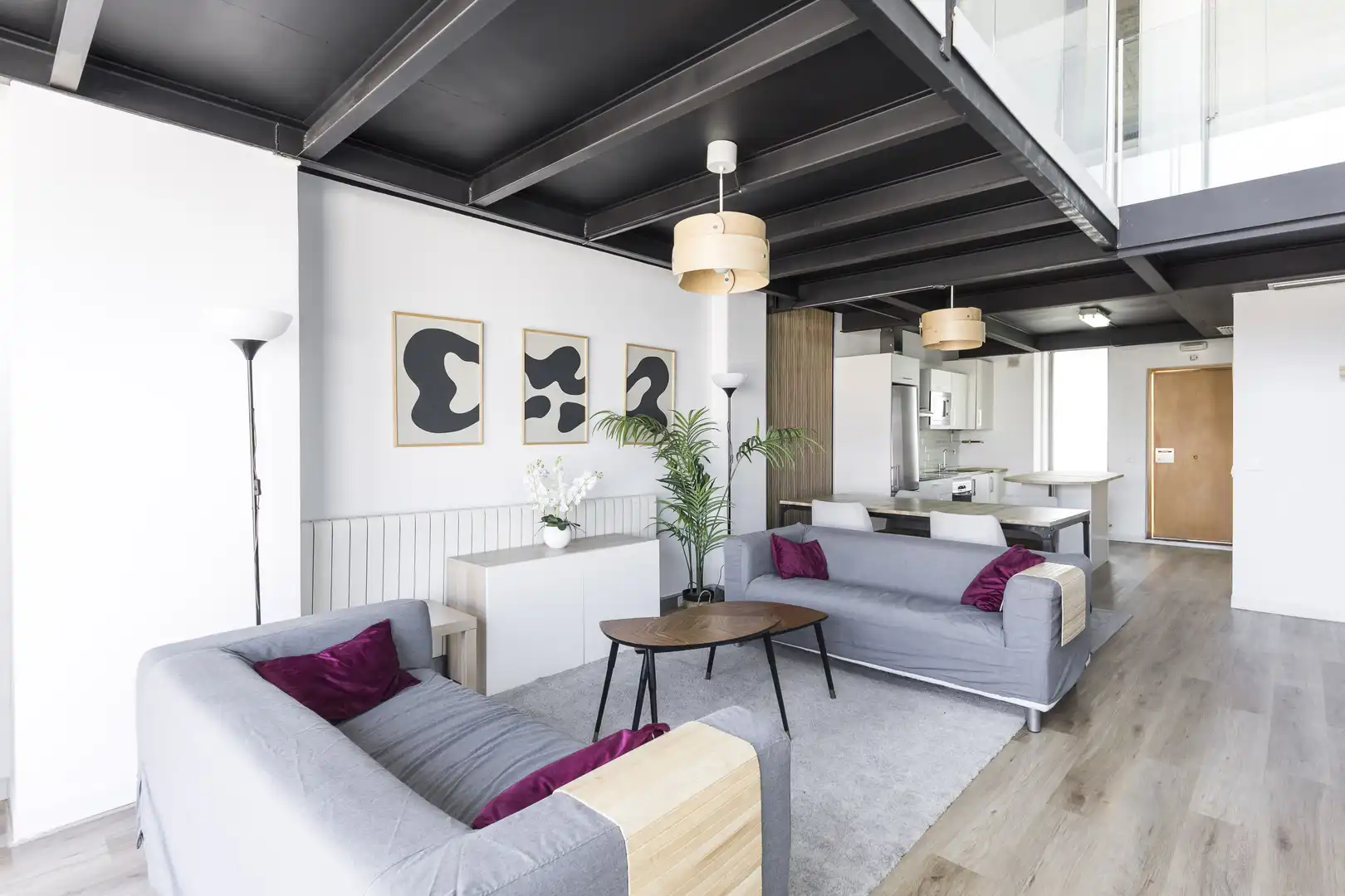 Sala d'estar de Àtic de lloguer en Alcobendas amb Aire condicionat, Calefacció i Terrassa