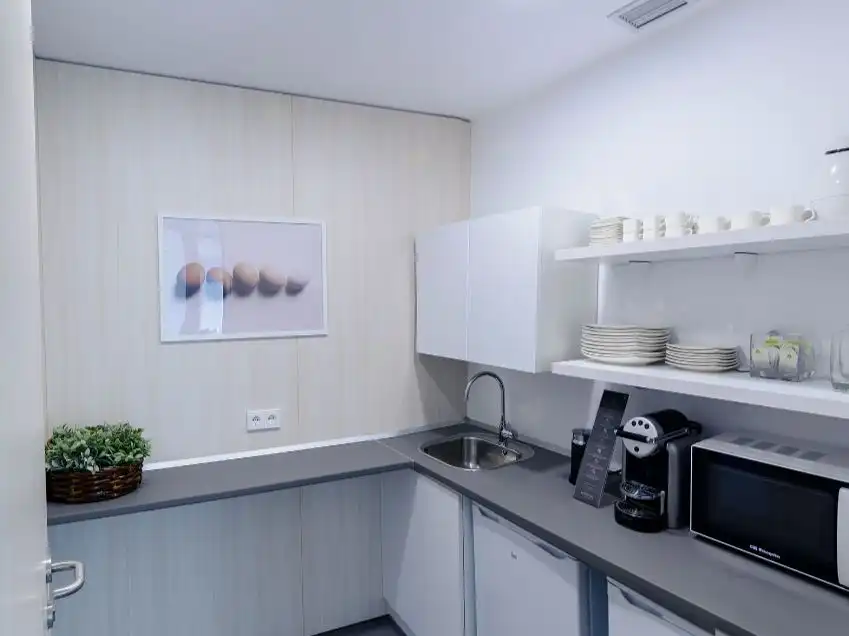 Kitchen of Office for rent in Madrid  with Air Conditioner, Heating and Furnished