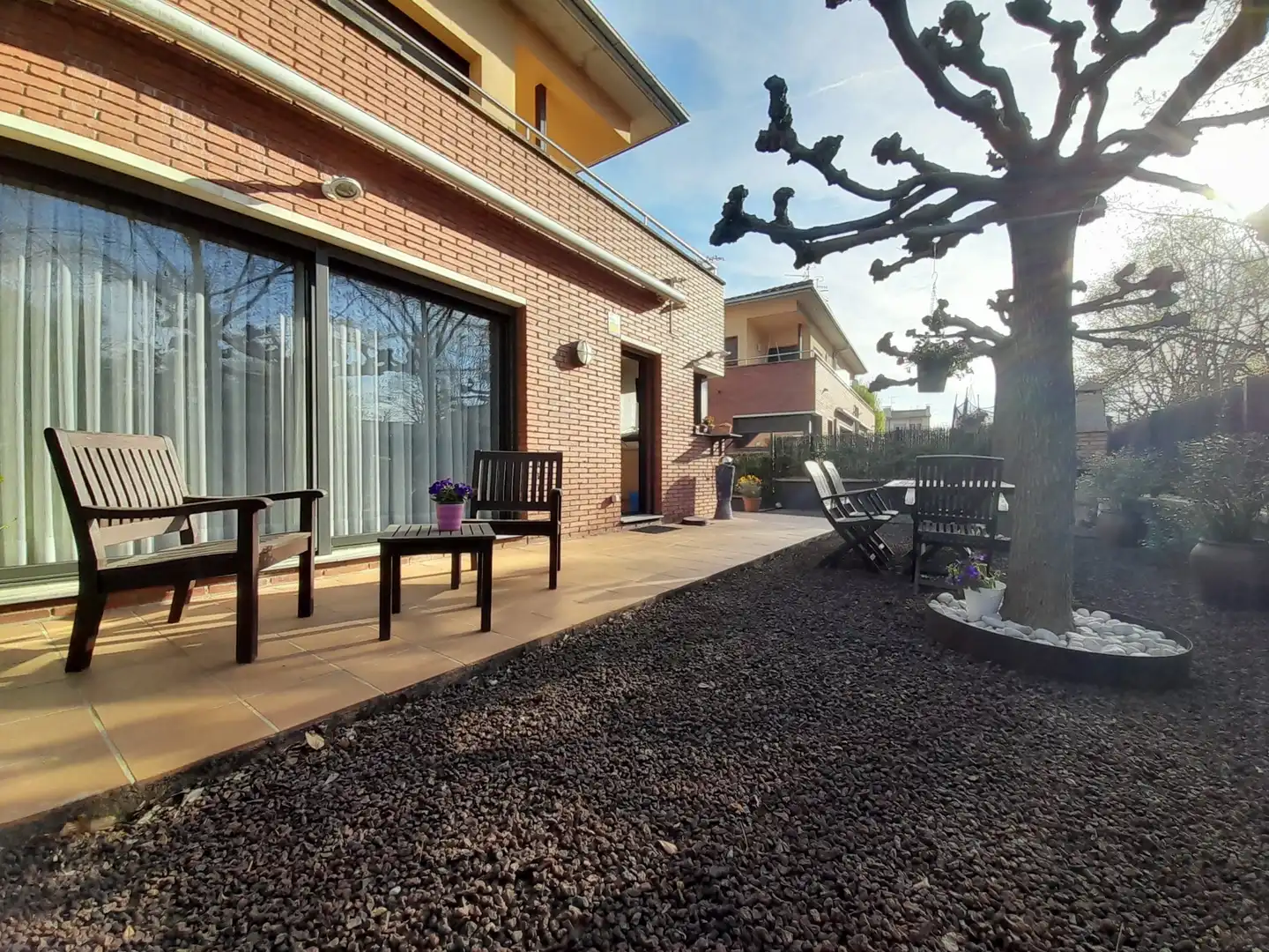 Terrace of Detached homes for sale in Olot  with Heating, Terrace and Furnished