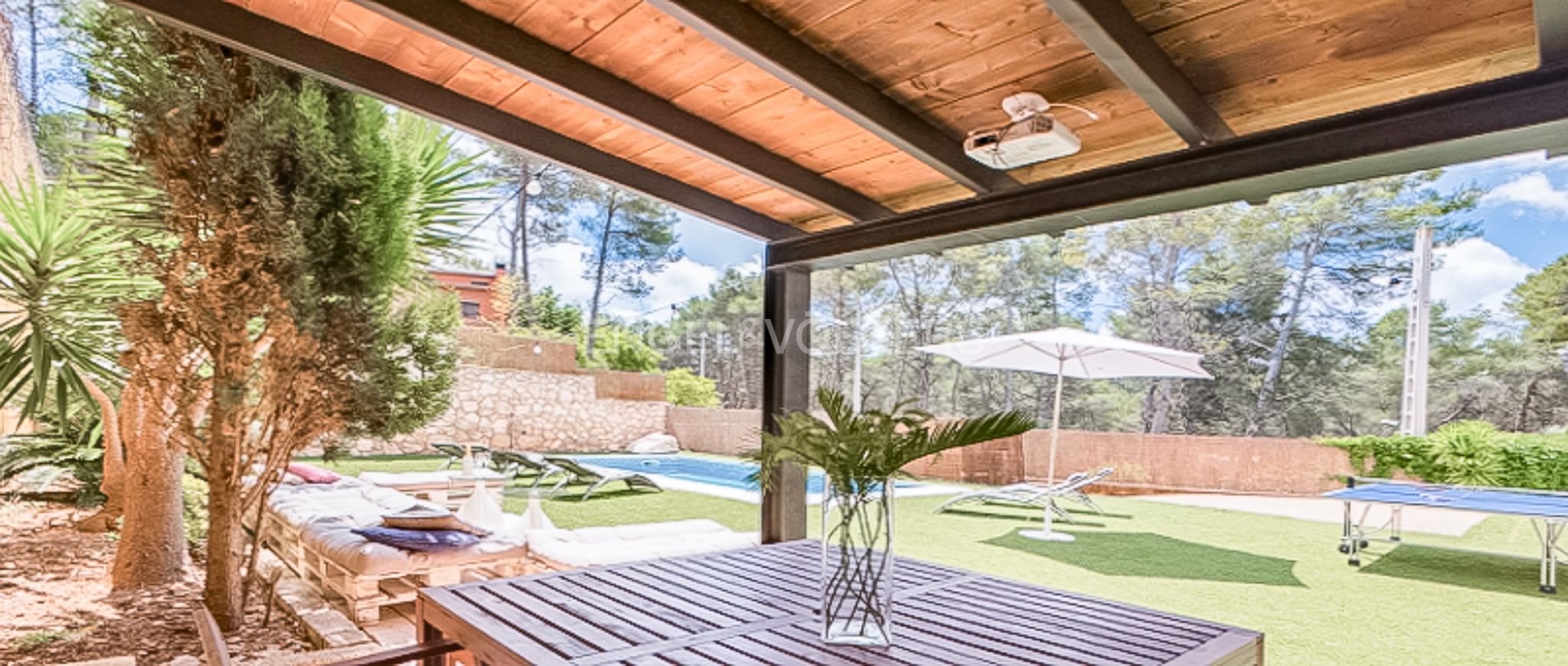 Terrace of House or chalet to rent in Olivella  with Air Conditioner, Heating and Private garden