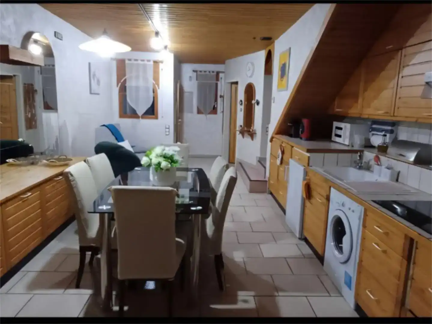 Küche von Maisonette zur Miete in Empuriabrava mit Klimaanlage und Balkon